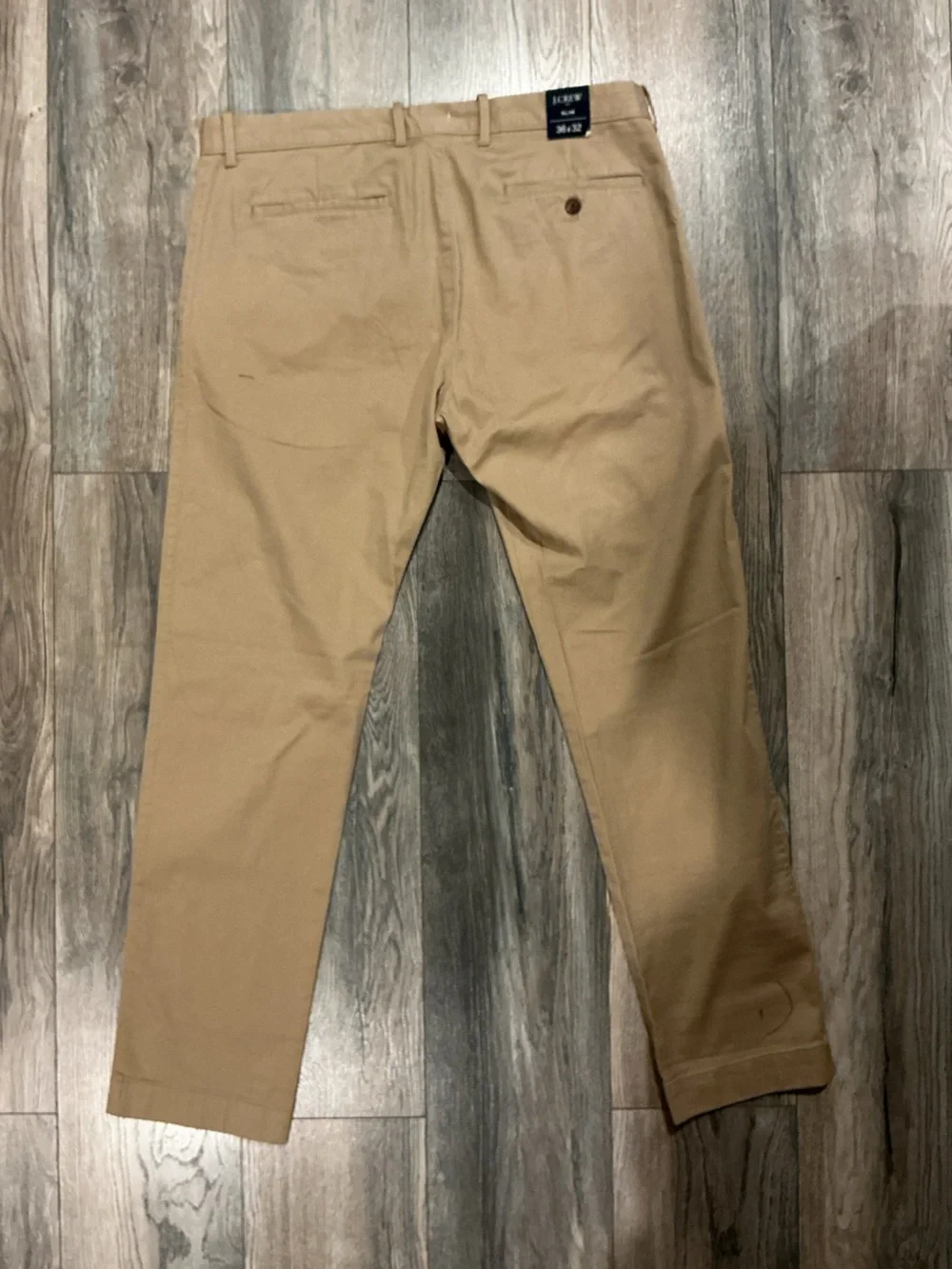 New! J. Crew Men's Chinos in Khaki NWT Work Office Casual 36x32 Slim Jcrew